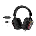 thumbnail image 2 of Auriculares para juegos Over Ear Auriculares Sonido envolvente con micrófono telescópico giratorio Negro 35 mm Hugo Auriculares para juegos con cable, 2 of 10