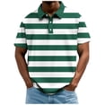 thumbnail image 2 of Men's Collared Shirts Short Sleeve with Pocket Big and Tall Solid Color Breathable Button Turndown Blouse, 2 of 5