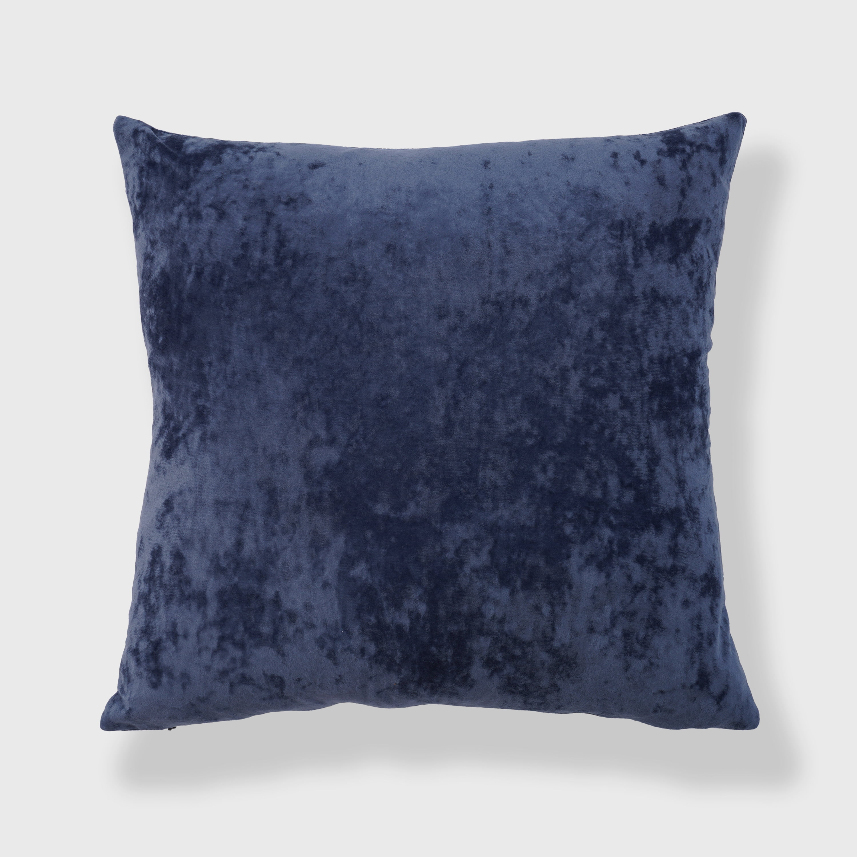 Navy Crushed Velvet Square Throw Pillow 20" x 20"