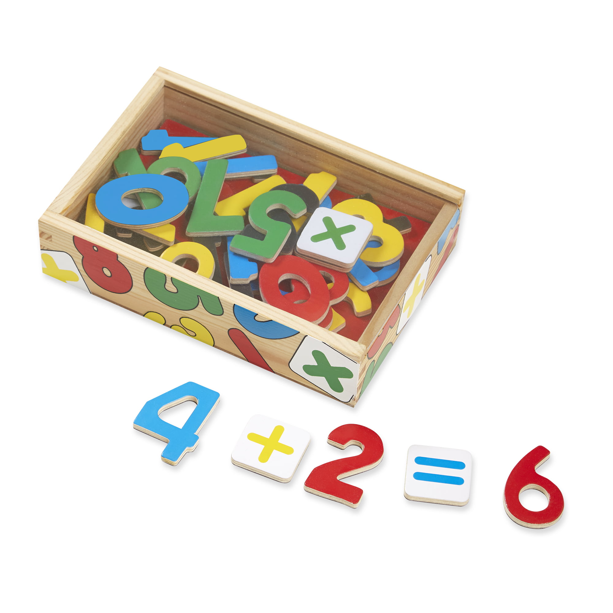 Melissa & Doug 37 Wooden Number Magnets in a Box #449 
