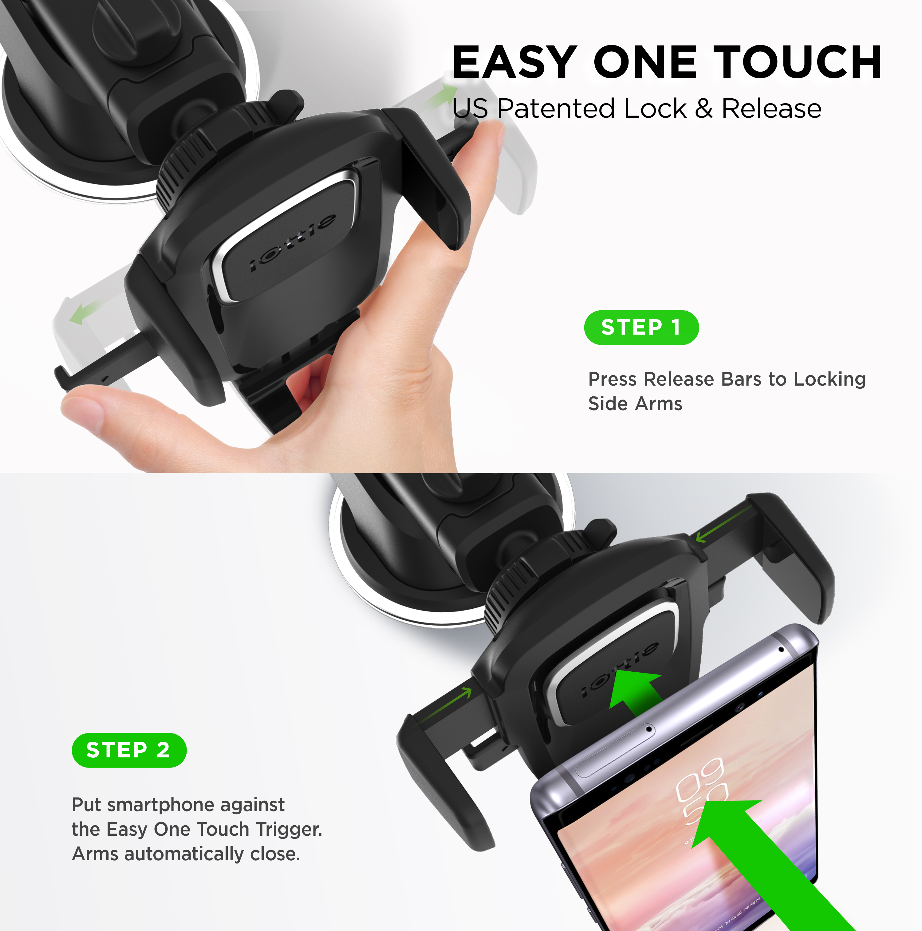 iOttie Easy One Touch 4 Dashboard & Windshield Car Mount Holder for iPhone X, 8, 8 Plus, 7 Plus, 6s Plus, 6 SE, Samsung Galaxy S8 Plus S8 Edge S7 S6 Note 8 5SE - image 4 of 6