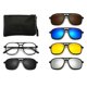 thumbnail image 1 of Gafas de sol magnéticas multifuncionales polarizadas UV400 - 5 lentes de repuesto, ligeras y cómodas, montura de aluminio y magnesio, visión nocturna, ideales para hombres., 1 of 5