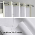thumbnail image 6 of Half Price Drapes Porcelain White Grommet Signature Velvet Blackout Curtains(1 Panel),50WX 84L, 6 of 11