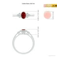 thumbnail image 5 of ANGARA Natural Aeon Ruby Solitaire Milgrain Engagement Ring with Trio Accents in 14K White Gold for Women (Size-6x4mm) | July Birthstone, Anniversary, Jewelry Gift for Women | Natural Ruby Ring, 5 of 10