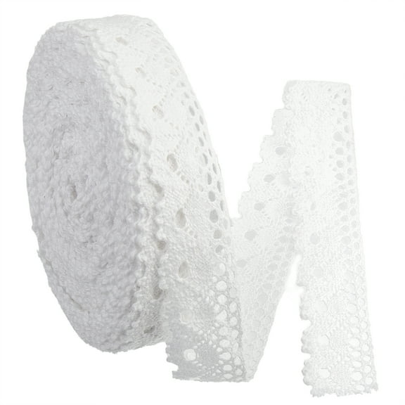 IDONGCAI White Lace Trims Sewing Lace 20Yards Lace Ribbon for Sewing Delicate Bridal Lace Trim Scallop Edge for Scrapbooking 0.95'' Wide