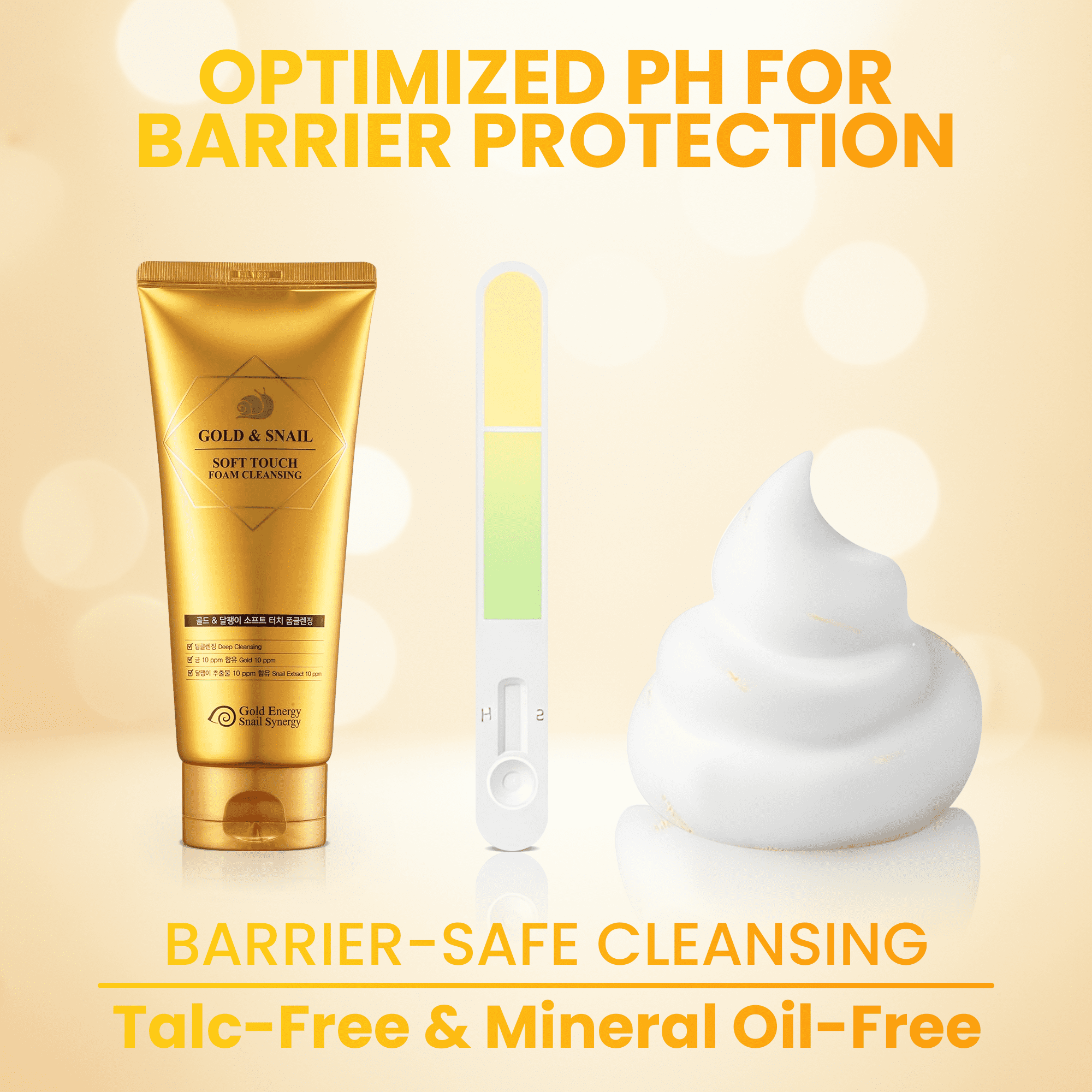 Madnice Gold and Snail Foam Cleanser, Hydrating Facial Wash for All Skin Types, 170 ml
