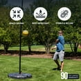 thumbnail image 4 of Hathaway Tetherball Set with Fillable Base and Durable Ball – Weather-Resistant Backyard Game for Kids and Adults – Black/Yellow, 4 of 7