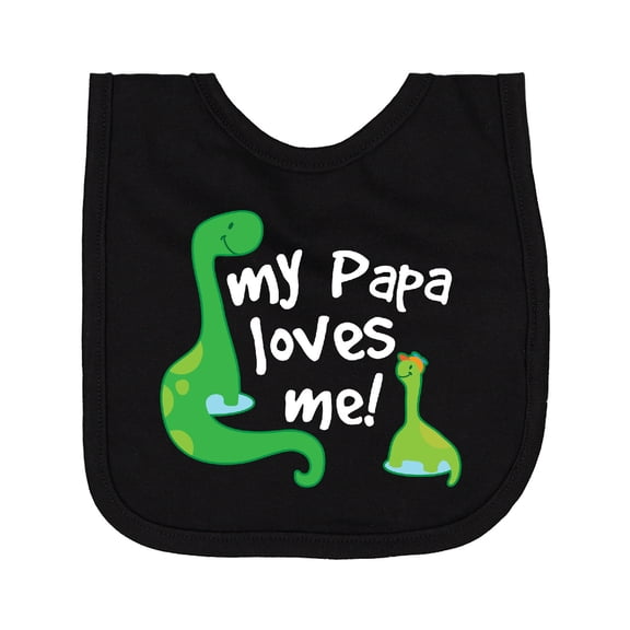 Inktastic My Papa Loves Me Dinosaur Newborn Bib