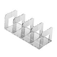 thumbnail image 3 of Divisor de estantes, organizador de bolsos para armario, estantes ajustables multifunción resistentes Blanco transparente 4 cuadrículas, 3 of 8