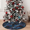 thumbnail image 4 of KLL 48" Christmas Tree Skirt Blue Sports Car Xmas Tree Skirts Mat for New Year Xmas Holiday Party Indoor Outdoor Home Decoration, 4 of 5