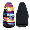 thumbnail image 4 of POLERO Comfort Car Seat Cover for SUV, Easy to Install Stretchy Front Seat Cover Polyester Full Set of 2, Ocean Sunset Beach, 4 of 7