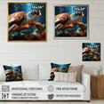 thumbnail image 4 of Designart "Harmonious Abstract Art" Animals Turtle Floater Framed Canvas Art Print, 4 of 5