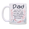 thumbnail image 2 of ThisWear Funny Gifts for Dad Like Wise Old Owl Less Feathers Beak and Stuff Ceramic 11oz Coffee Mug, 2 of 4