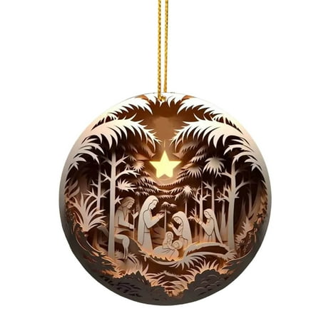 

Acrylic Christmas Decoration Pendant Christmas Holiday Pendant Indoor And Outdoor Christmas Party Supplies Scene Retro Decoration Christmas Tree Pendant