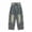 114Blue362, variant on Girls Denim Cargo Pants Street Dance Performance Hop Casual Trousers For Kids Youth Fashionable Loose Fit Cozy Solid Color Bottoms