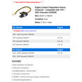 thumbnail image 2 of Engine Coolant Temperature Sensor Connector - Compatible with 1991 - 2002 Chevy C3500HD 1992 1993 1994 1995 1996 1997 1998 1999 2000 2001, 2 of 2