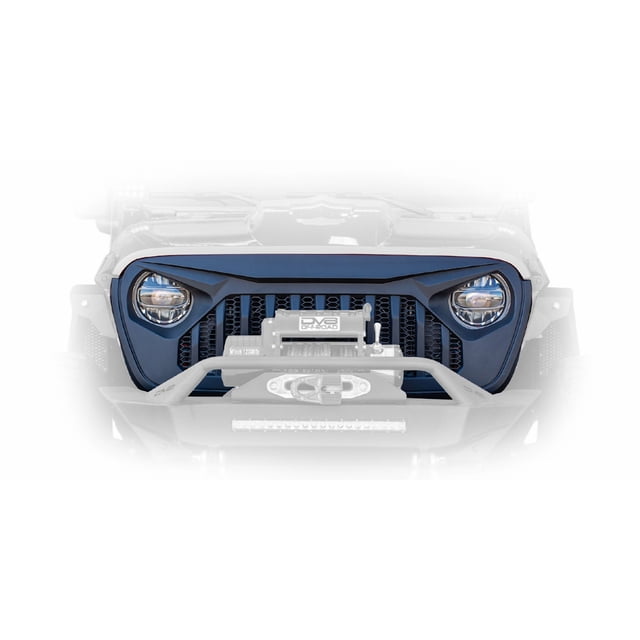 DV8 Offroad Grille GRJL-01 Angry Eye Design; OE Replacement; Paintable; Plastic