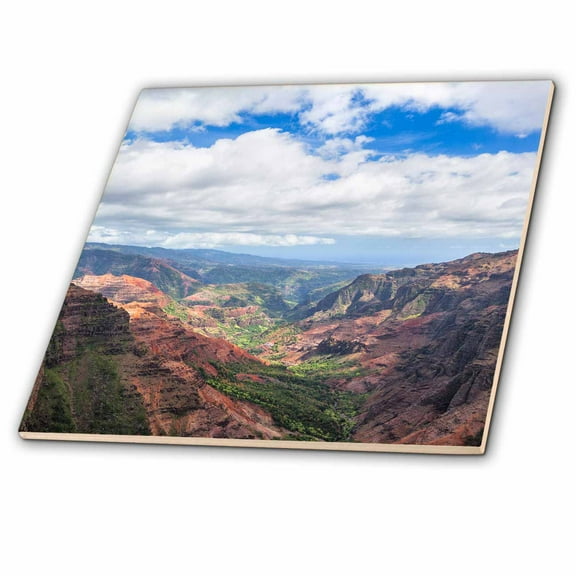 3dRose, The Waimea Canyon on the Hawaiian island of Kauai, 8 Inch Ceramic Tile