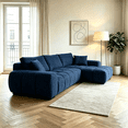 thumbnail image 2 of Canam L-shaped Upholstered Right Facing Chaise Sectional Sofa Dark Blue, 2 of 13