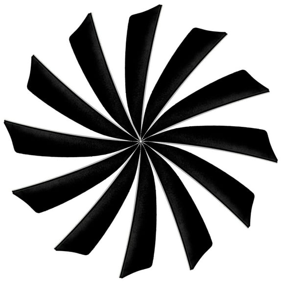 Uxcell Arrow Vanes Turkey Archery Arrows Feather Fletching Left Wing Fit for Hunting Target Shooting Black 3 Inch, 25Pcs