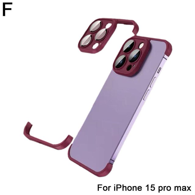 Étui Pare-Chocs Sans Cadre en TPU avec Protecteur d'Objectif de Caméra pour iphone 15pro pour iphone Pad 15pro Étui d'Angle R8S8 Max Antichoc P6S8