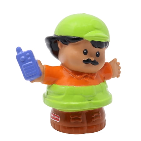 Replacement Part for Collectible Fisher-Price Little People Animal Sounds Zoo Train Playset 77949 - Replacement Hispanic Roberto Zookeeper Figure - Holding Blue Cell Phone