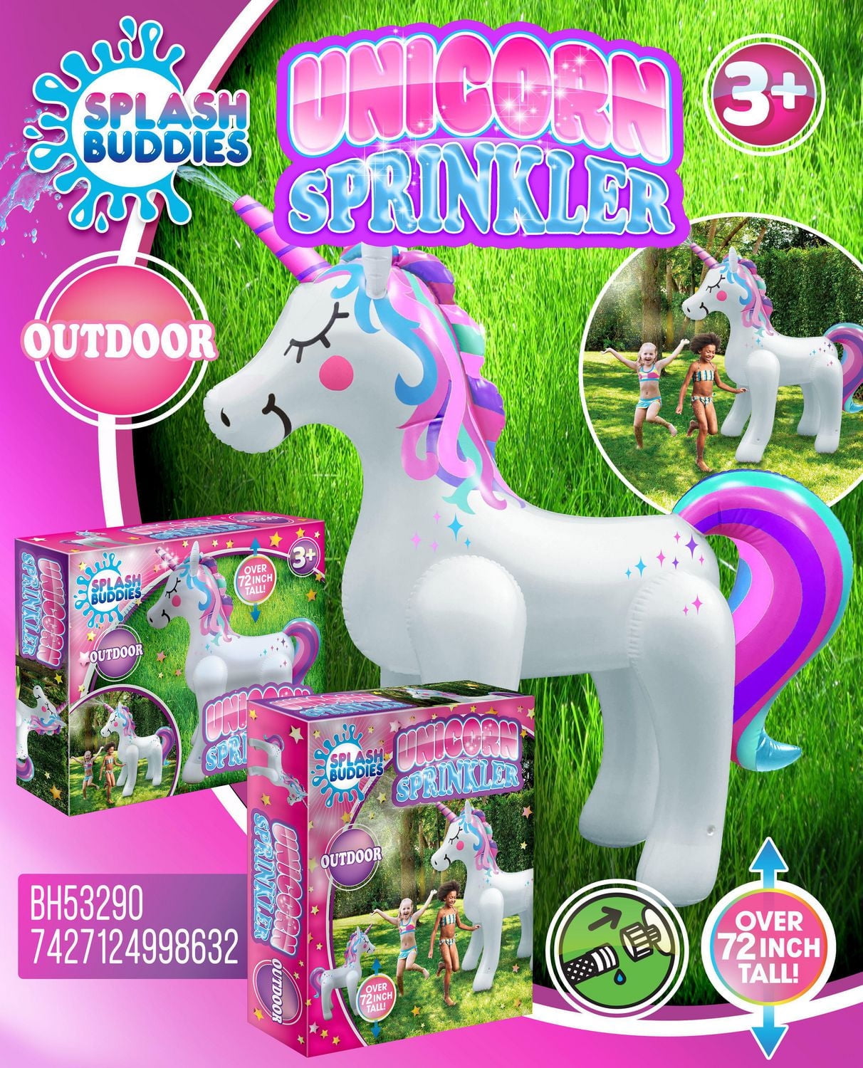 Splash Buddies Outdoor Sprinkler Unicorn Sprayer