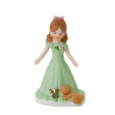 Enesco Growing Up Girls “Brunette Age 7” Porcelain Figurine, 4.5”