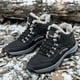 thumbnail image 1 of Botas de nieve Zapatos de senderismo Botines de tobillo para hombre con cordones de invierno para viajes al aire libre (39) Negro Likrtyny Tenis De Mujer Tenis De Hombre, 1 of 9