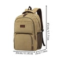 thumbnail image 2 of Canvas Laptop Backpack, Bag for Men Women,Travel Work Rucksack Fits 15.6 Inch Laptop, Large Capacity Bookbag, 2 of 5