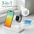 thumbnail image 2 of Wireless Charger,Portable Charger Phone Charging Station Compatible with iPhone 17 16 15 14 13 12 11 Pro Max Plus XS XR X 8,for Apple Watch 9 8 7 6 5 4 3 2 SE,for AirPods 3 2 Pro,White, 2 of 11