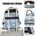 thumbnail image 4 of White Flowers Daisy in Blue Travel Laptop Backpack Casual Daypack Lightweight Bookbag Compartment for Business, 4 of 7