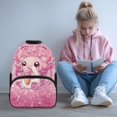 thumbnail image 2 of Yuyamidu Kawaii Axolotl Backpack for Kids 8-10 School Bookbag for Middle School Students Girls Children School Bags Elementary School Bookbag Large Capacity, 2 of 7