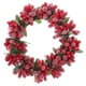 thumbnail image 1 of ColoMX Vela de Navidad Anillo Coronas de velas Guirnalda de velas con bayas rojas artificiales Corona de Navidad Portavelas para decoración de fiesta de cena de mesa de boda de Navidad, 1 of 7