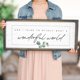 thumbnail image 3 of Simply Said Inc Farmhouse Frames- What A Wonderful World Ff1161 - Cartel De Madera Rústica (10.0 X 24.0 In), 3 of 5