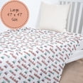 thumbnail image 7 of LollyBanks Muslin Swaddle Blankets, 100% Cotton Baby Blanket for Boys and Girls, Soft and Lightweight 47 x 47 Inches Infant Swaddle, Gentle Newborn Blankets, Baby Essentials (Animal Train Print), 7 of 7