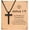 Black, variant on Black Cross Necklace for Men , Christian Gifts Joshua 1:9 Stainless Steel Chain Necklace 18-20 Inch