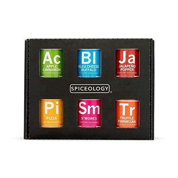 Spiceology Popcorn Seasoning Variety pack, 6 Gourmet Powdered Flavors, 11.2 oz Total