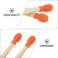 thumbnail image 3 of Raindrops 4Pcs Elastic Orange Silicone Covers for Drumstick Durable Protective Use, 3 of 8