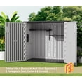 thumbnail image 4 of Hemoton Outdoor Garage Cabinet Grey Plastic Utility Storage Cabinet for Patio and Garden, 4 of 5