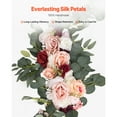 thumbnail image 4 of KFFKFF Artificial Wedding Arch Flowers Kit, Pink Floral Decorations with Drapes (Set of 5) - Includes 2 Floral Arrangements and 3 Sheer Drapes for Ceremony, Bouquets, and Backdrop Decoration, 4 of 9