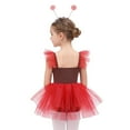 thumbnail image 2 of YiZYiF Girls Gingerbread Costume Christmas Party Dance Tutu Dress with Candy Cane Lollipop Hair Hoop Red 14, 2 of 7