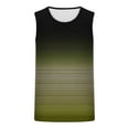 thumbnail image 4 of WAVSUF Men's Tank Tops, Sleeveless Undershirt Fitness Cotton Stripe Gradient Summer Gym Muscle Tees Green M, 4 of 4