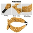 thumbnail image 4 of Unique Bargains 1 Pcs Bowknot Headband with Bunny Ears Hairband for Women 2.17 Inch Yellow, 4 of 7