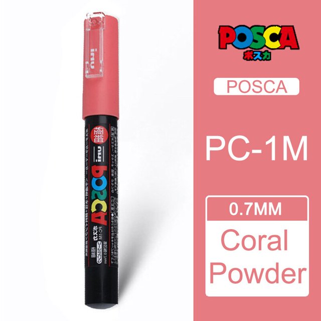 UNI-rotulador POSCA piezas POP, póster publicitario a base de agua, marcador de Graffiti, personaje de 0,7 Nid, brillante y colorido, 1 PC-1M