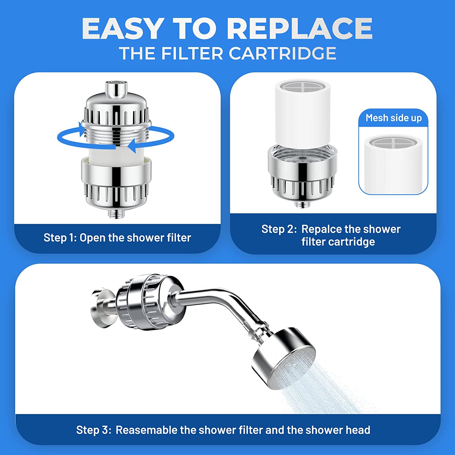 ENROSLU Shower Filter 30-Stage with 2 Replacement Cartridges photo 6