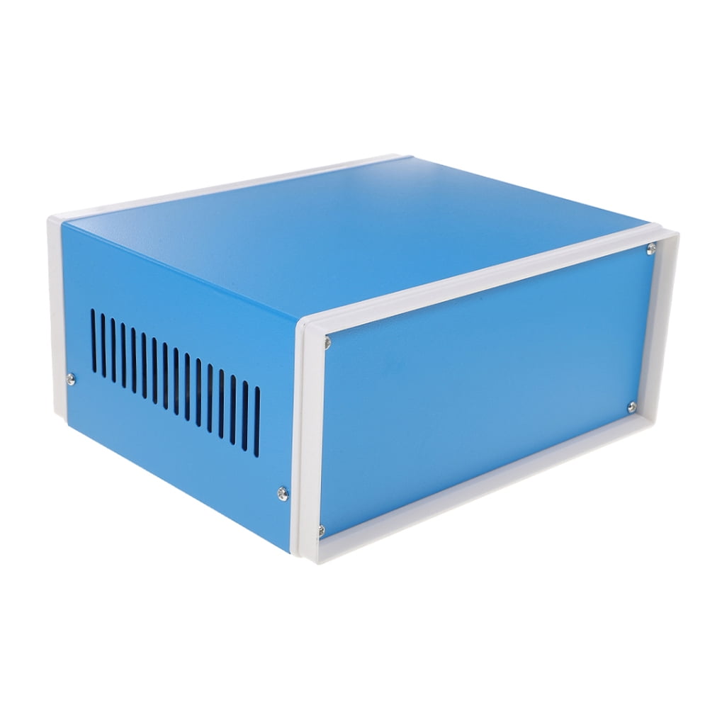 GOOHOCHY Electronic Junction Box Project Case Blue Metal 1Set 8.3X7.1X5.5in