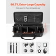 thumbnail image 2 of VEVOR Studio Equipment Trolley Case, 39.37 x 14.96 x 12.60 in / 100 x 38 x 32 cm, Rolling Camera Bag, Carrying Bag with Wheels Straps Padded Compartment Handle, for Light Stands, Tripods, Telescopes, 2 of 9