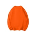 thumbnail image 2 of Dwelliawo Mens Fleece Lined Crewneck Pullover Sweatshirt Thermal Winter Fleece-lined crewneck sweatshirt with ribbed collar Orange 4XL, 2 of 4
