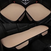 WIFKLSIIPG Non Car Seat Pad for Summer Breathable and Refreshing 2024 New Universal Bottom Seat Covers for Cars of front Seats Weat Car Seat Cover Car Protector Leather Seats(Beige)